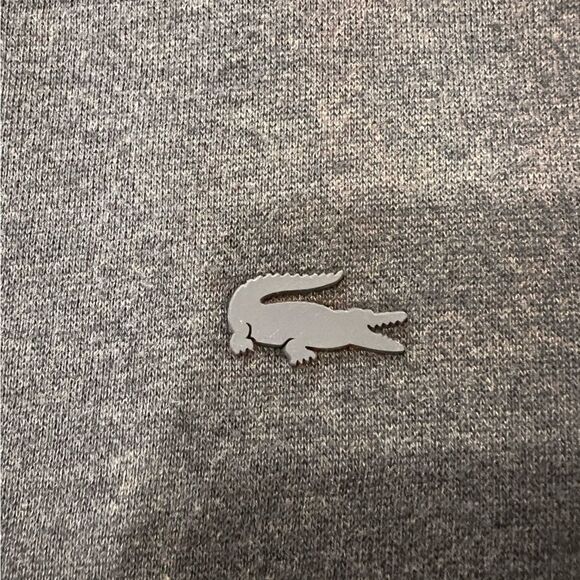 Lacoste Motion Navy Full Zip Hoodie Men's Size 4 Small Red Lined Hood Wool Blend - Picture 5 of 8